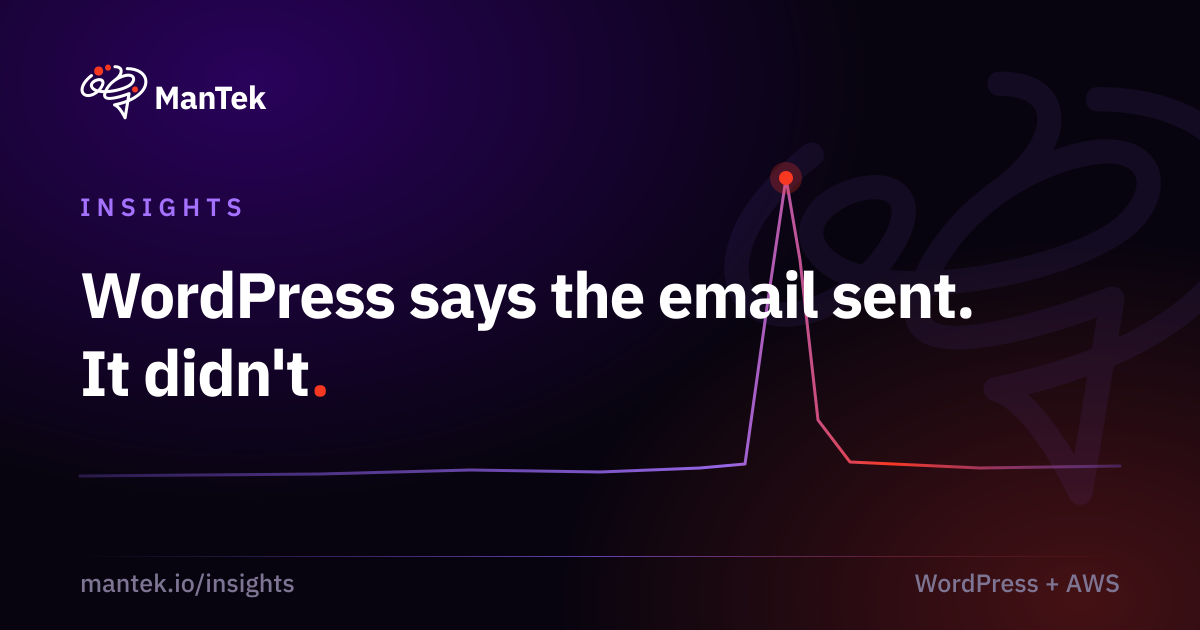 Sending WordPress mail through Amazon SES, ManTek Insights